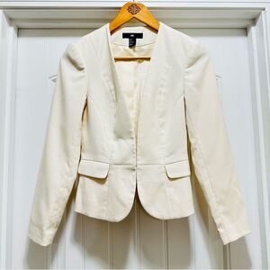 H&M Fitted Off-white Blazer